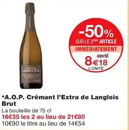 Monoprix A.O.P. Crémant l'Extra de Langlois Brut offre