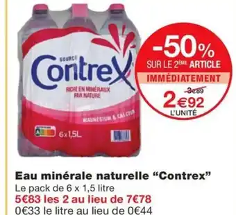 Monoprix CONTREX Eau minérale naturelle offre