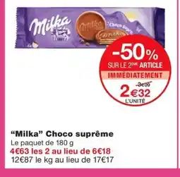 Monoprix MILKA Choco suprême offre