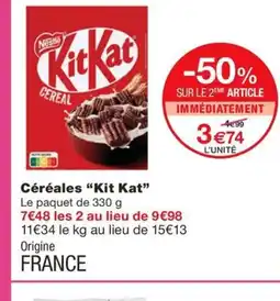 Monoprix KIT KAT Céréales offre