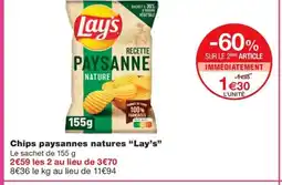 Monoprix LAYS Chips paysannes natures offre