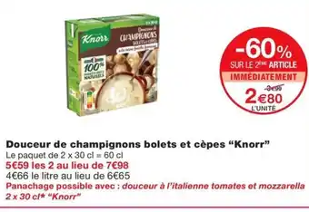 Monoprix KNORR Douceur de champignons bolets et cèpes offre