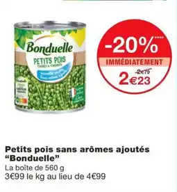 Monoprix BONDUELLE Petits pois sans arômes ajoutés offre