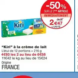 Monoprix KIRI à la crème de lait offre