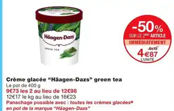 Monoprix HAAGEN DAZS Crème glacée green tea offre