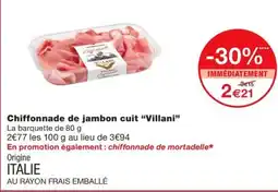 Monoprix Chiffonnade de jambon cuit offre