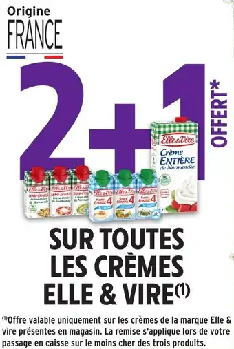 Intermarché Sur toutes les crèmes elle & vire offre