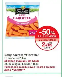 Monoprix FLORETTE Baby carrots offre