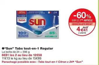 Monoprix SUN Tabs tout-en-1 Regular offre