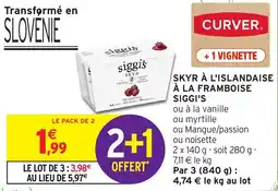 Intermarché Skyr à l'islandaise à la framboise siggi's offre