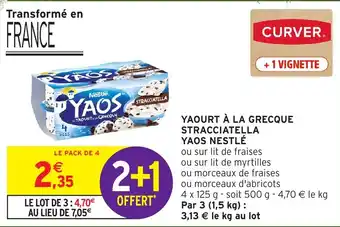 Intermarché Yaourt à la grecque stracciatella yaos nestlé offre