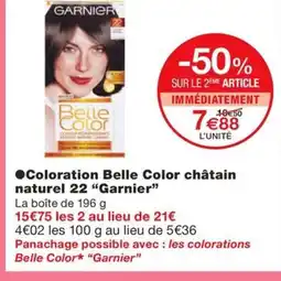 Monoprix GARNIER Coloration Belle Color châtain naturel offre