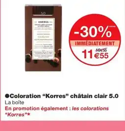 Monoprix KORRES Coloration châtain clair 5.0 offre