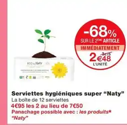 Monoprix NATY Serviettes hygiéniques super offre