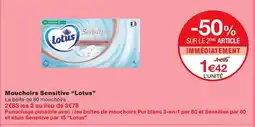 Monoprix LOTUS Mouchoirs Sensitive offre