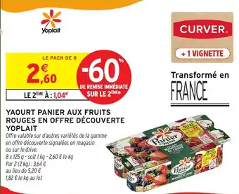 Intermarché Yaourt panier aux fruits rouges en offre découverte yoplait offre