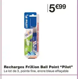 Monoprix PILOT Recharges Frixion Ball Point offre