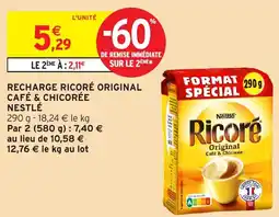 Intermarché Nestle cafe & chicoree recharge ricore original offre