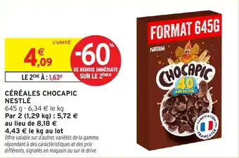 Intermarché Nestle cereales chocapic offre