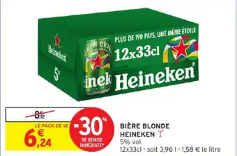 Intermarché Biere blonde heineken offre