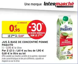 Intermarché Jus à base de concentré pomme paquito offre