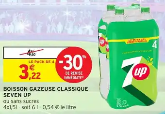 Intermarché Boisson gazeuse classique seven up offre