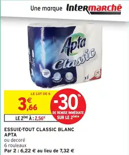 Intermarché Essuie tout classic blanc apta offre