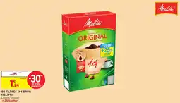 Intermarché 80 filtres 1x4 brun melitta offre