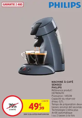 Intermarché Machine a cafe senseo philips offre