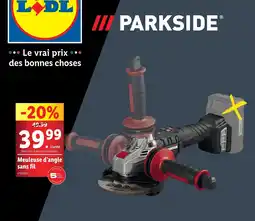 Lidl Parkside meuleuse d angle sans fi offre