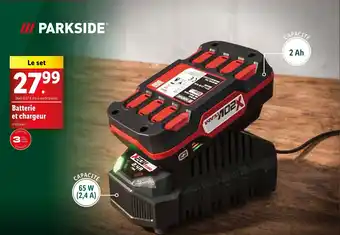 Lidl Parkside batterie et chargeur offre