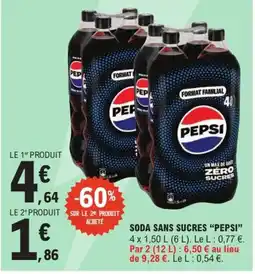 E.Leclerc Express "PEPSI" Soda sans sucres offre