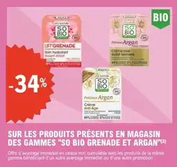 E.Leclerc Express "SO BIO GRENADE ET ARGAN" Sur les produits présents en magasin des gammes offre