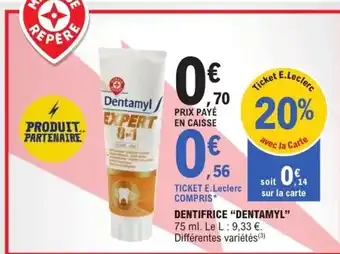 E.Leclerc Express "DENTAMYL" Dentifrice offre