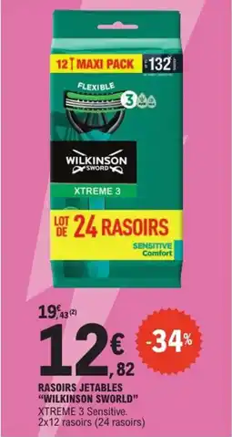 E.Leclerc Express "WILKINSON SWORLD" Rasoirs jetables offre