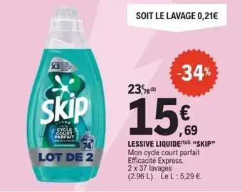 E.Leclerc Express SKIP Lessive liquide" offre