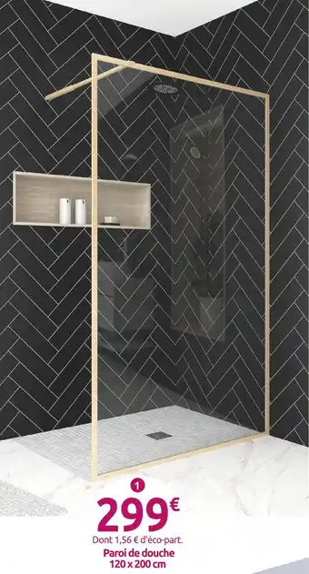 Mr Bricolage Paroi de douche Golden Edge offre