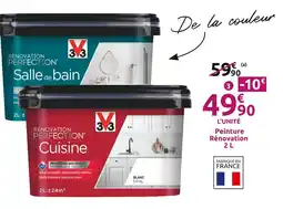 Mr Bricolage V33 Peinture Rénovation cuisine ou salle de bains blanc 2 L offre