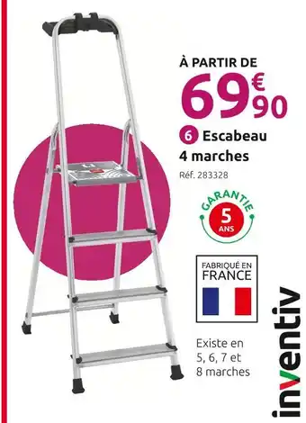 Mr Bricolage INVENTIV Escabeau 4 marches offre