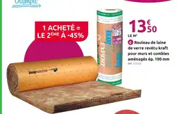 Mr Bricolage Rouleau de laine de verre revêtu kraft offre