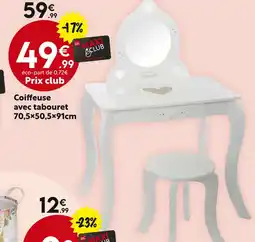 Maxi Bazar Coiffeuse avec tabouret offre