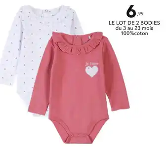 Stokomani Le lot de 2 bodies offre