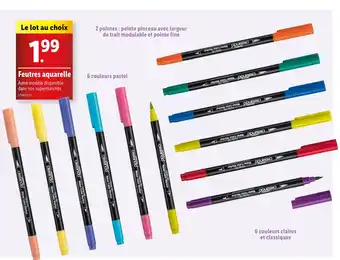 Lidl Feutres aquarelle offre