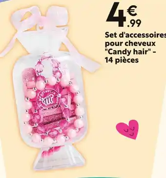 Maxi Bazar Set d'accessoires pour cheveux Candy hair offre