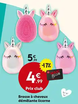 Maxi Bazar Brosse à cheveux démêlante licorne offre