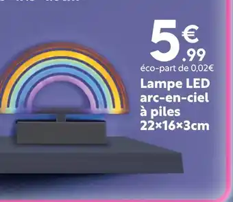 Maxi Bazar Lampe LED arc-en-ciel à piles offre