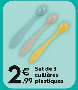 Maxi Bazar Set de 3 cuillères plastiques offre