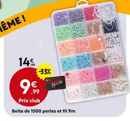 Maxi Bazar Boite de 1500 perles et fil 9m offre