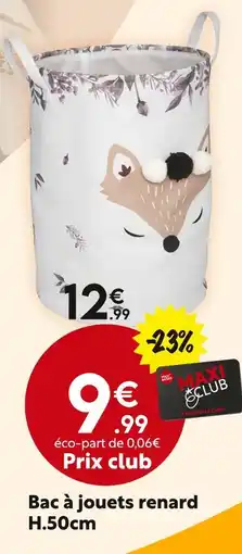 Maxi Bazar Bac à jouets renard offre