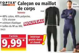 Norma TOPTEX Caleçon ou maillot de corps offre